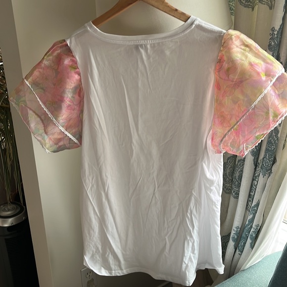 River Island pretty puff sleeved T-shirt - Picture 5 of 5